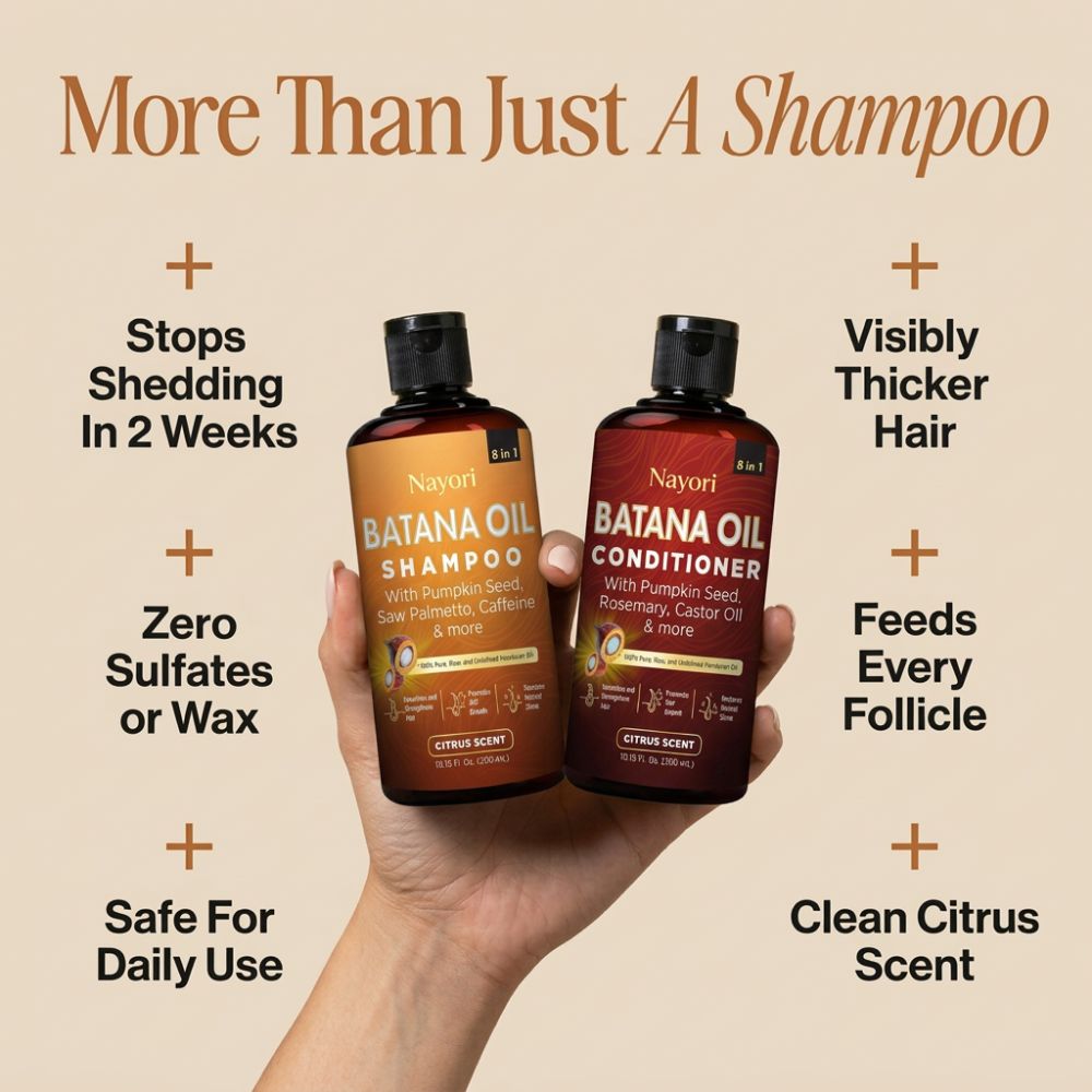 Nayori Shower Set - Batana Oil Shampoo & Conditioner