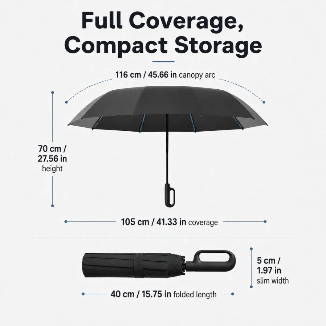 AeroShield™ Automatic Folding Umbrella – Compact Rain Protection
